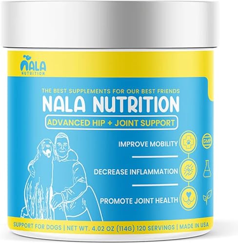 Suplemento avanzado de cadera y articulaciones para perros  Condroitina, vitamina y glucosamina para perros  Suplemento para articulaciones de perro