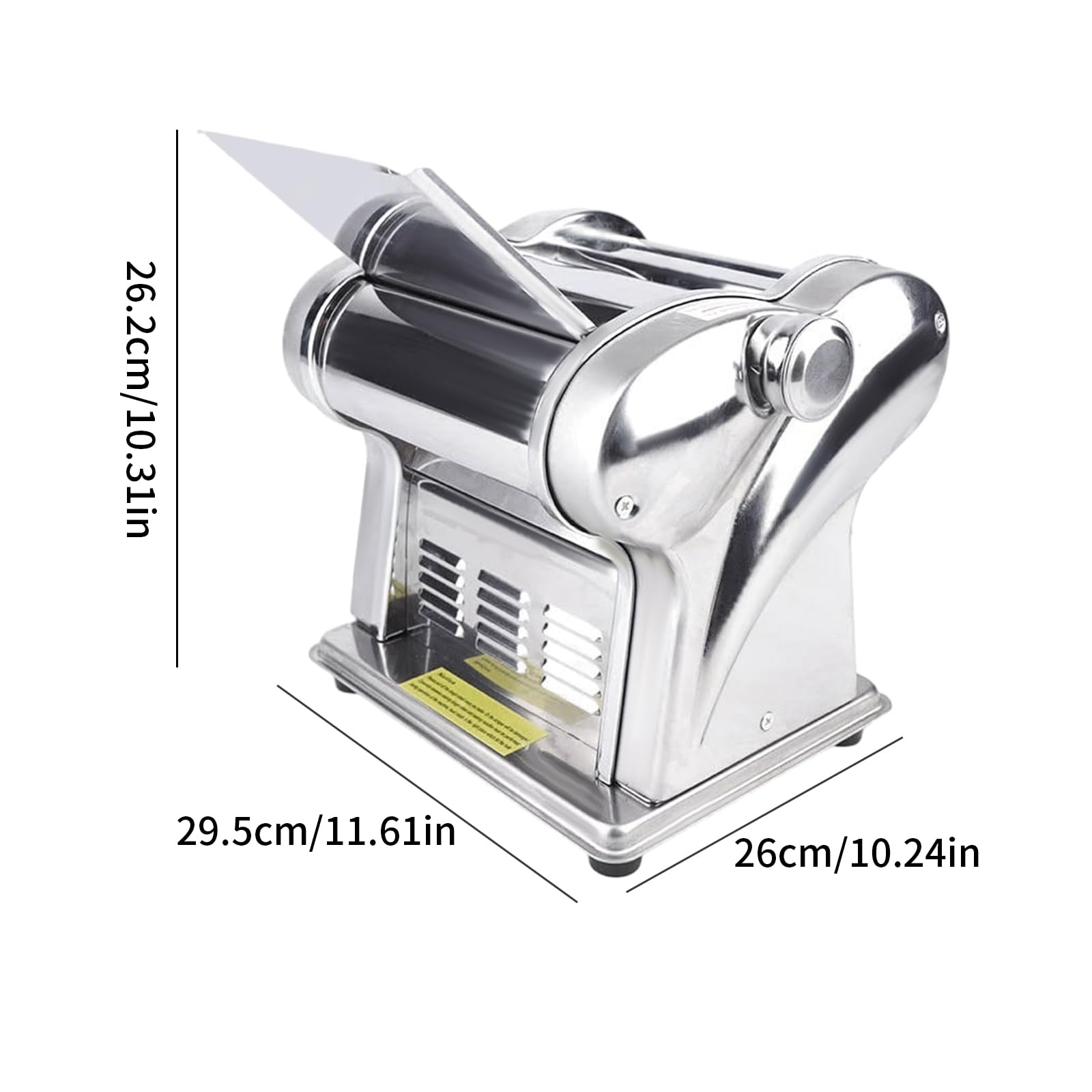 CRYBY 135W 110V Pasta Maker Machine, Two-Knife Electric Noodle Maker Machine Dough Roller Sheeter with Adjustable Thickness Setting, Household Noodle Pasta Press Making Machine, 11.6 * 10.2 * 10.3In