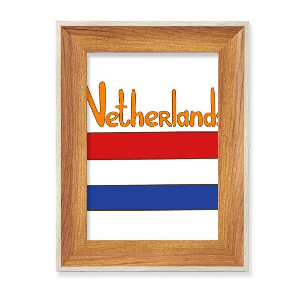 Drapeau national Pays-Bas cadre bois deco salon chaleureux