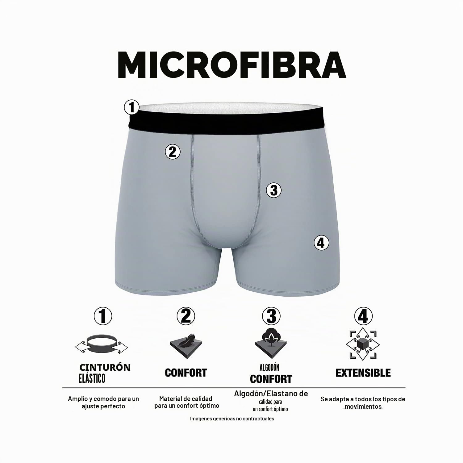KTM KTM Boxer Ktm12/1/Bmx4 Bóxer Hombre (Pack de 4)