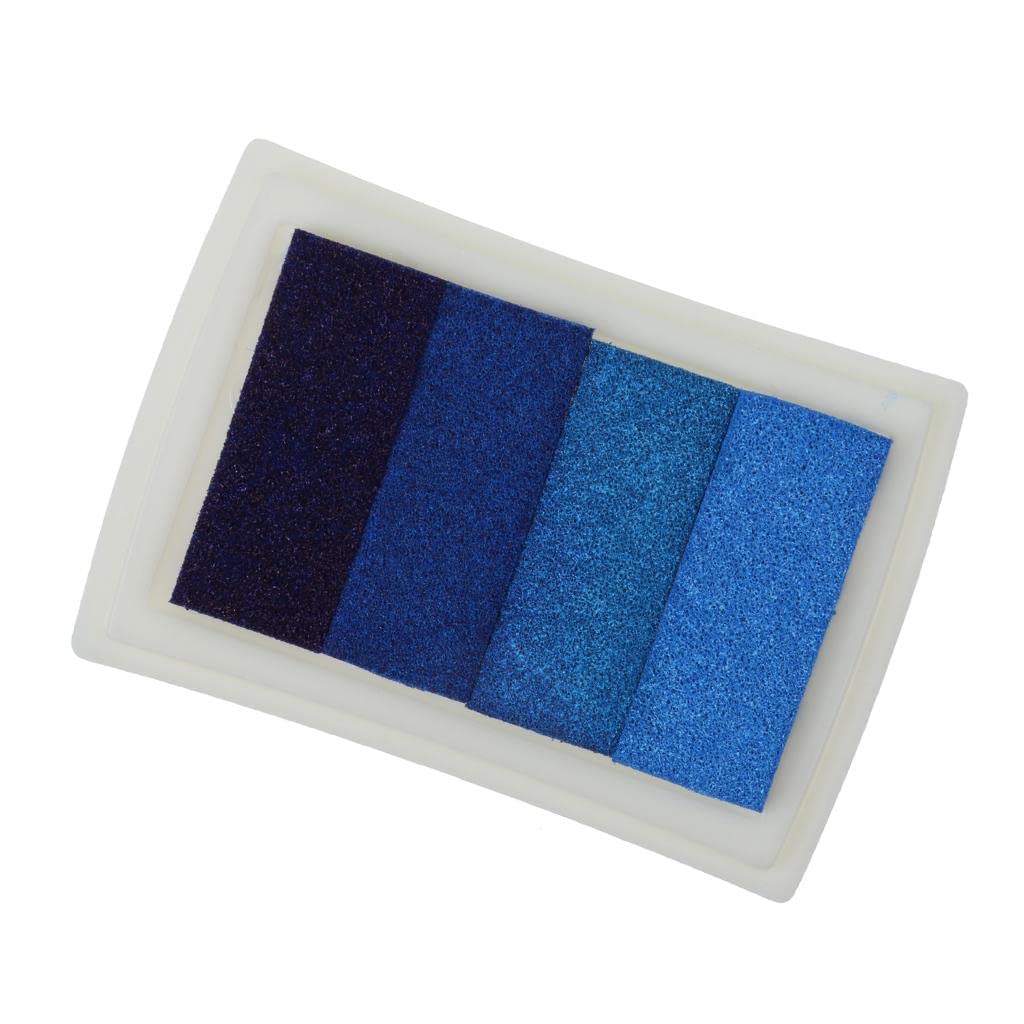 LOOM TREE 4 Shade Colors Ink Pad Fingerprint Korea DIY Craft Embossing Colorful Blue 4