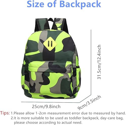 Miniatura 3 de Mochila de camuflaje para niños preescolares para jardín de infantes, bolsa de guardería, camuflaje verde , Pequeño, Classic