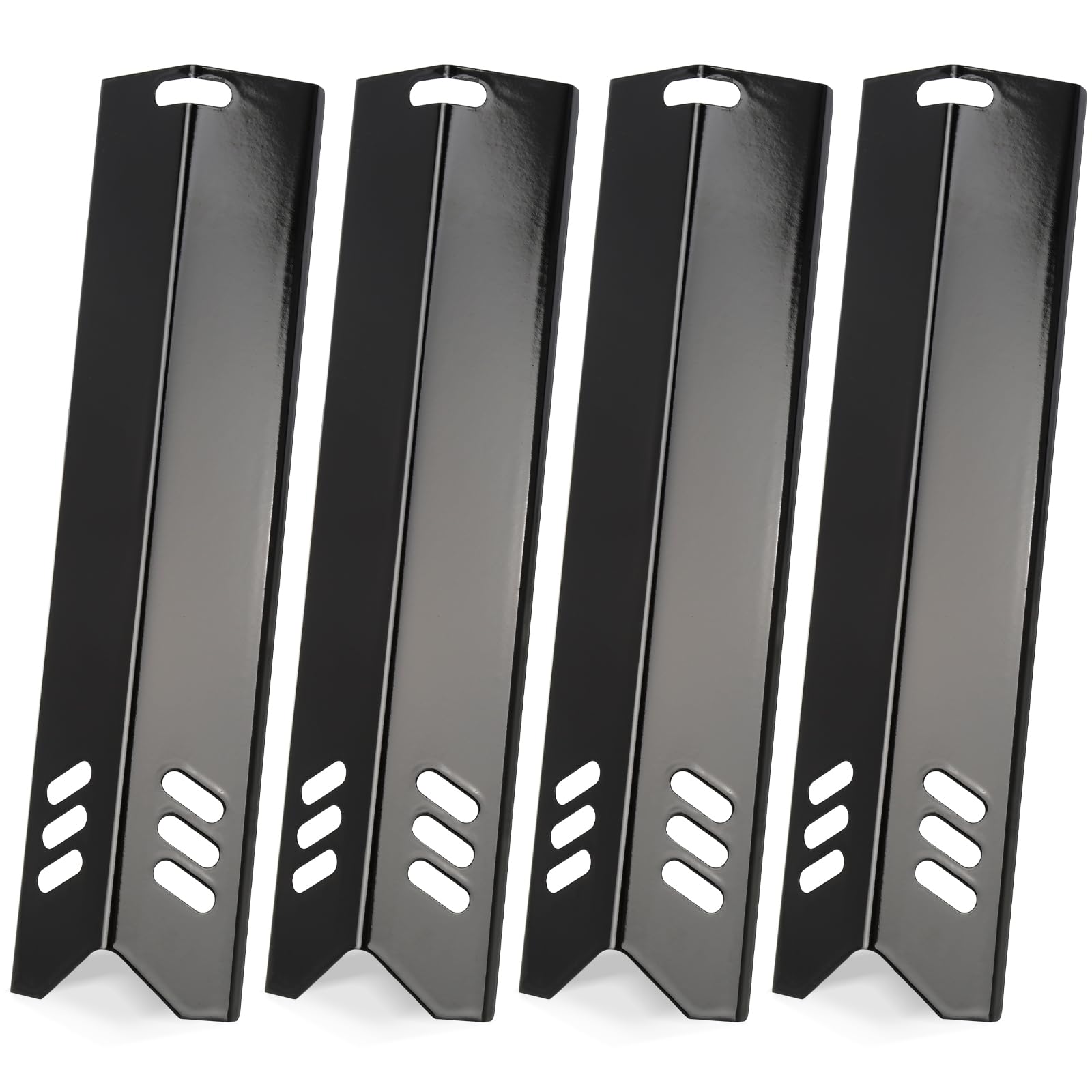 BBQ Heat Shields Grill Heat Plates Heat Tents Barbecue Burners Grill Burner Cover Compatible with Dyna-Glo DGF510SBP,DGF493BNP,Backyard GBC1460W,Phoenix, Montana,Uniflame Grill, Porcelain Steel 4 Pack