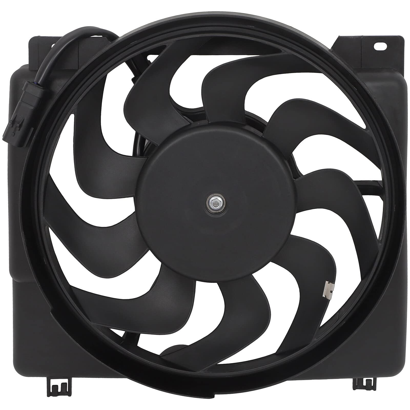 AMCCM Driver Side/LH Radiator Fan Assembly Fit for 1997-2001 for Jeep Cherokee Black Engine Cooling Fan 620560