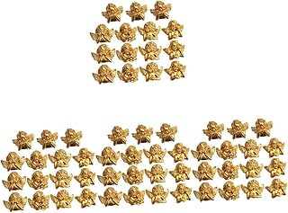 TEHAUX 60 Peças Acessórios De Anjo De Resina Capa De Telefone De Desenho Animado Joias Artesanais Decoração Capa De Telefone Amuletos Com Parte Traseira Plana Amuletos Asas De Querubim