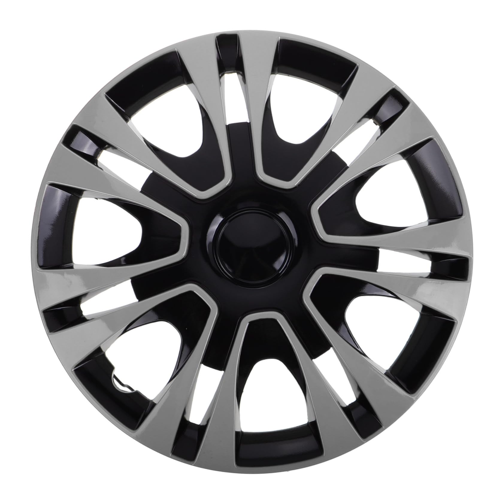 GLEAVI Coprimozzi Neri Universali 14 Pollici Copriruota Auto Impermeabile Accessori Per Veicoli Facile Installazione Design Elegante Protezione Pneumatici