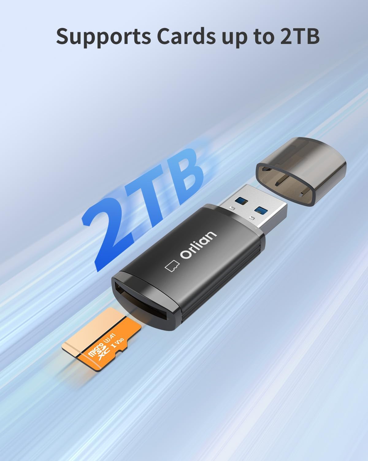 Paquete de 10 lectores de tarjetas micro SD USB 3.0, adaptador de tarjeta de velocidad de 5 Gbps compatible con Windows, Mac MacBook Pro/Air, iPhone 15 Pro/Max, Android y más, negro (tarjeta micro SD