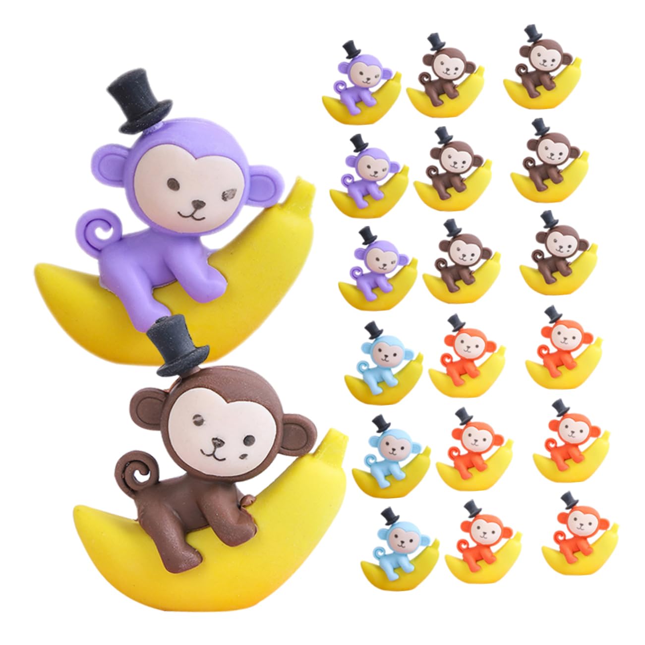Gomme da Cancellare Tpr Scimmia Banana 48 Pezzi per Studenti | Cartoon, Animali Simpatici, Accessori di Cancelleria per Uso Scolastico Colore Casuale