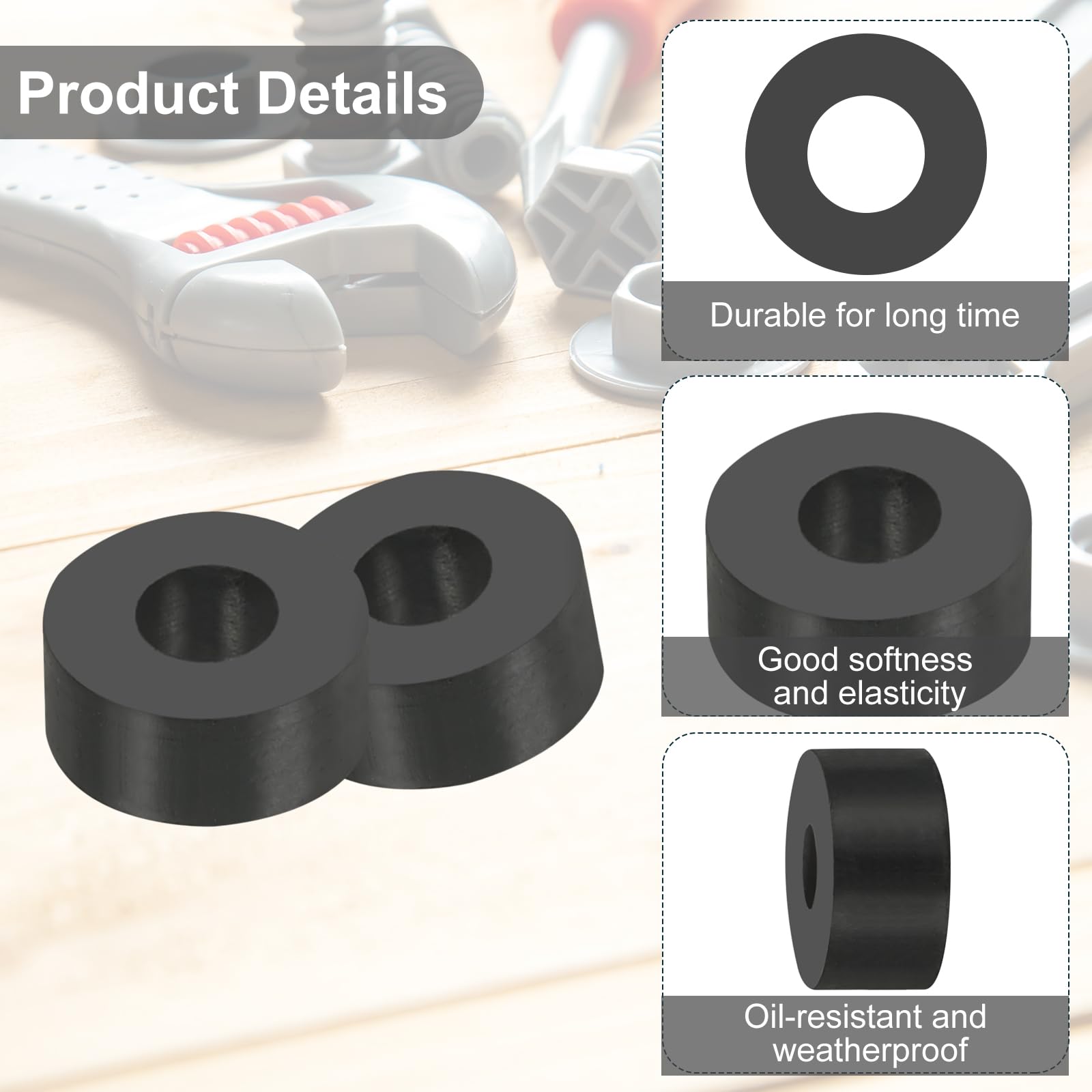 PATIKIL Multi Purpose Rubber Spacer - Image 3