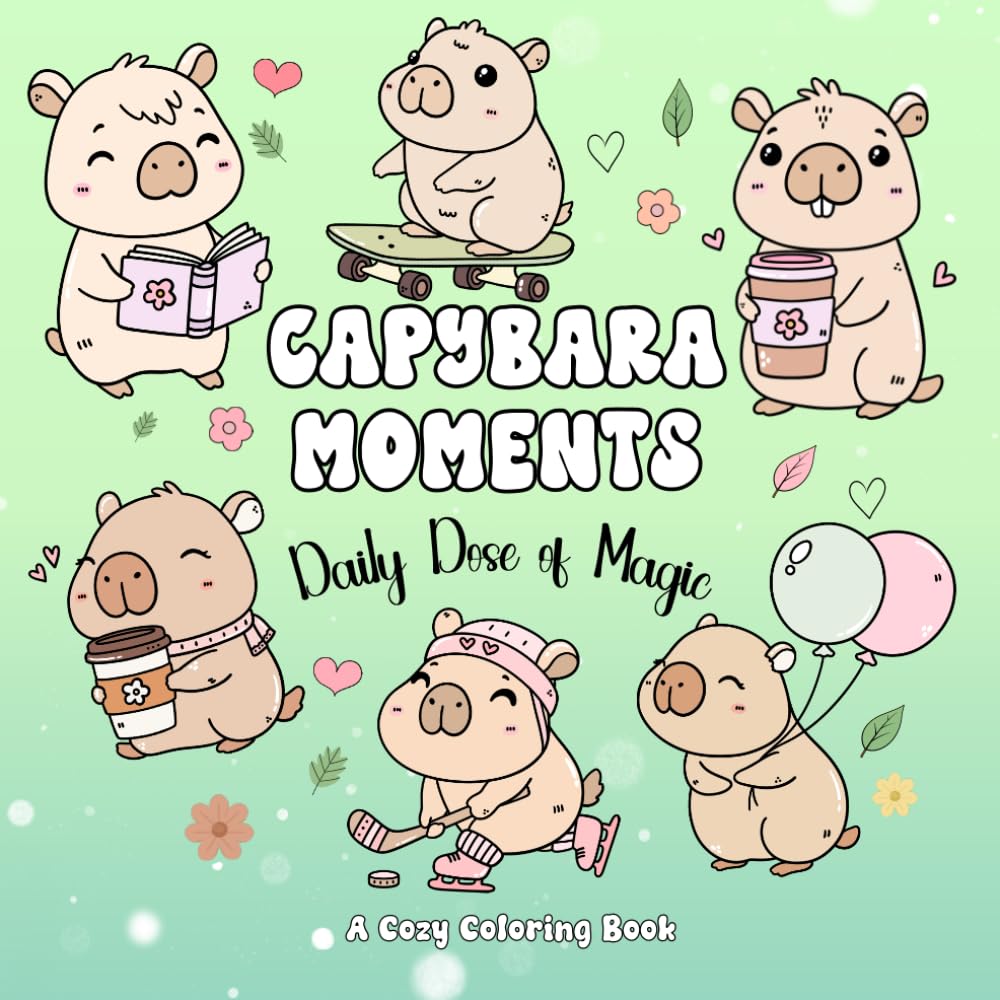 Capybara Moments: Cute and Cozy Coloring Book for Kids and Adults | Daily Dose of Magic Series: Bold and Easy Designs for Relaxation and Stress Relief ... Cozy Coloring Books for Adults and Teens)