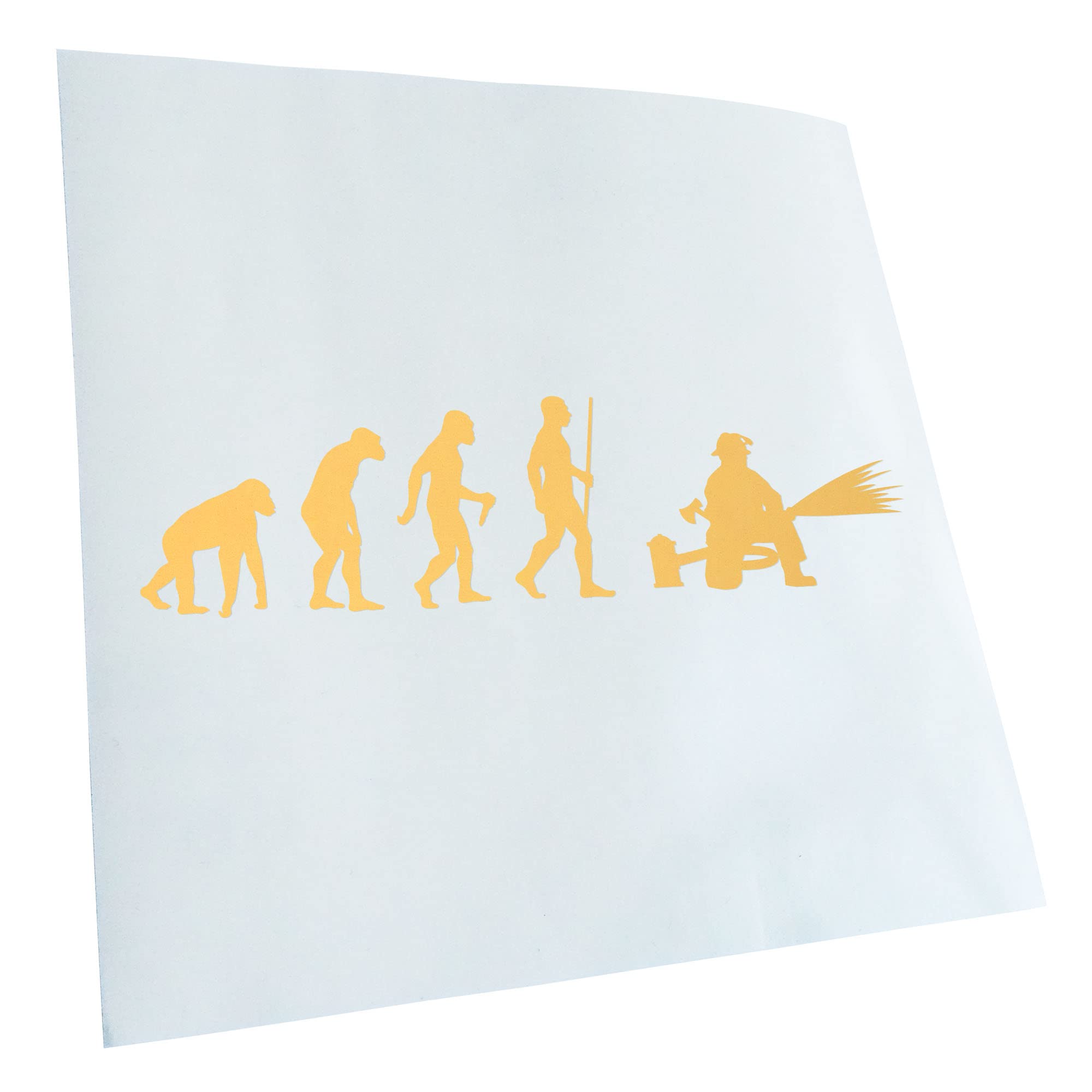 Kiwistar - Car Sticker - Fireman Evolution - Cream - 30 x 8 cm - Rear Window Car Sticker Weatherproof for Car Truck Moped Truck - Sticker Exterior Self-Adhesive Tuning Accessories for Window Vehicle