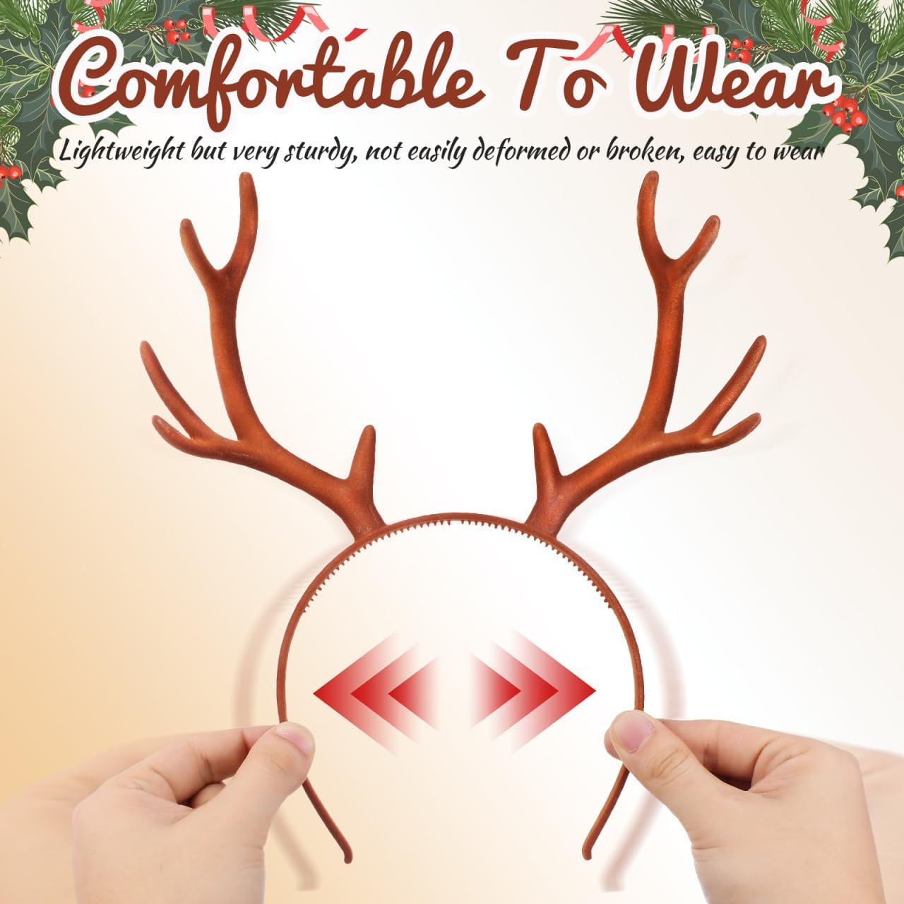 BESPORTBLE Deer Antlers Headband: Christmas Reindeer Antlers Headband, Deer Costume Accessories for Kids Adult