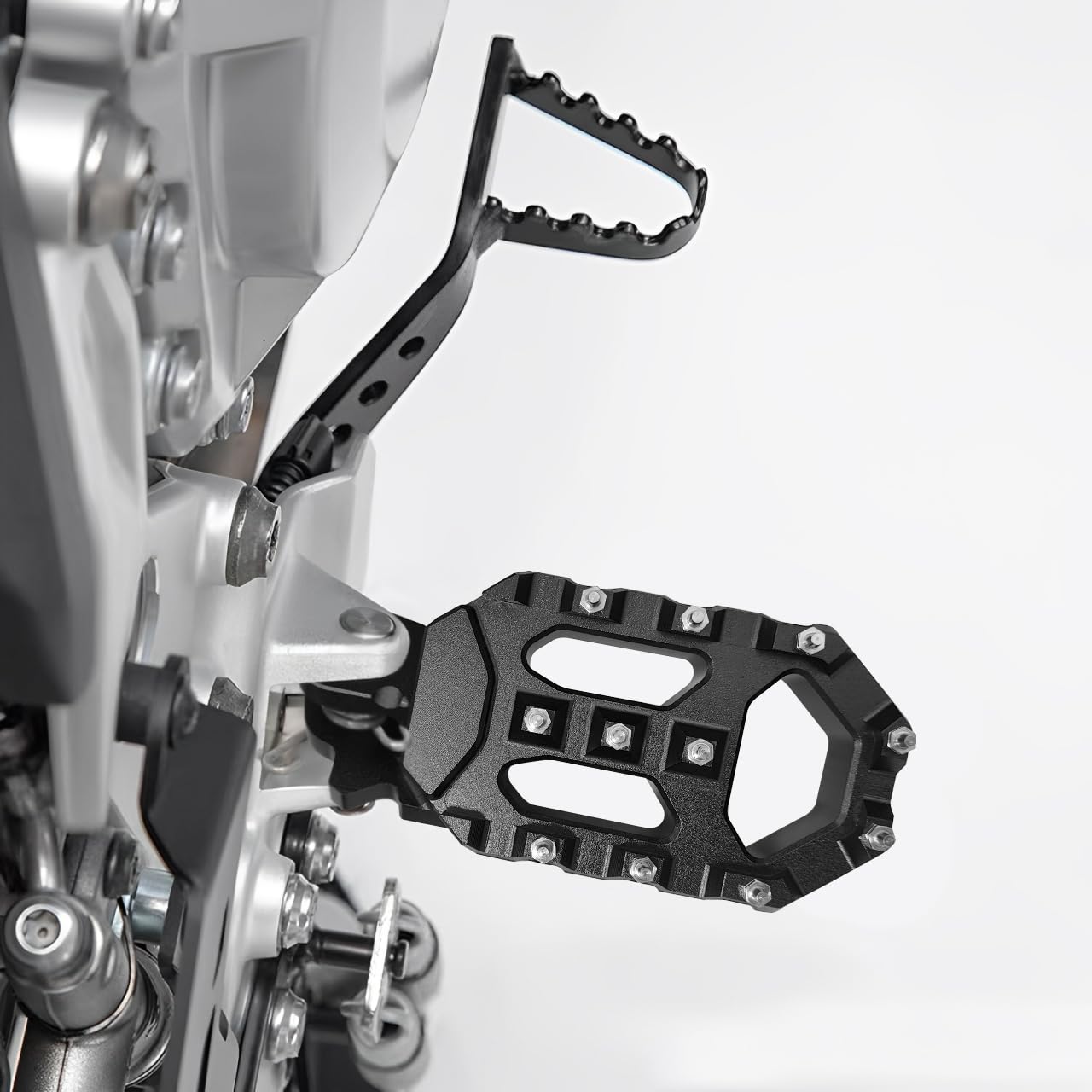 Modeer Podnóżki motocyklowe offroad akcesoria do CRF 1000L/1100L Africa Twin CRF 125R/250R/450R/250RX/450RX/250X/450X/450X/250L/300L/450L CR125R/250R XL750 Transalp -2025 (czarne) ) )