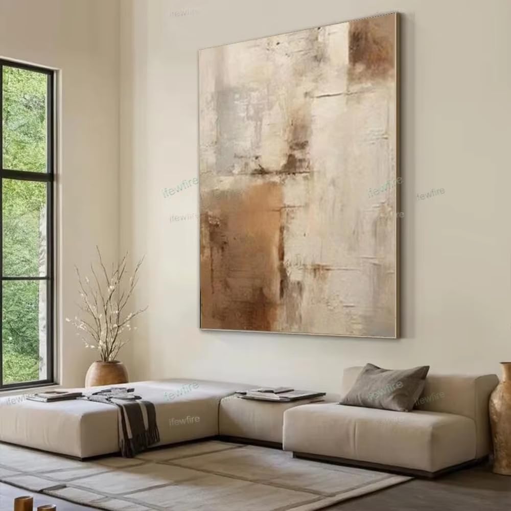 XIANGPEIFBH Canvas Artwork - Large Art Abstract Painting Gold Blue Thick Texture Canvas Art Mural For Home Living Room Decor((30x40cm/12x16in)/Unframed)