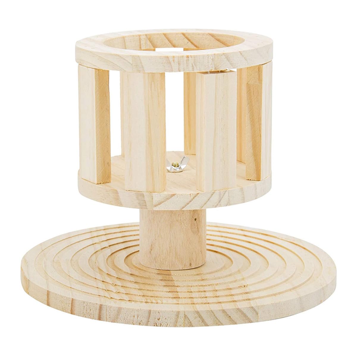 Wooden Rabbit Food Manger Rack for Guinea Pig Feeding Khaki