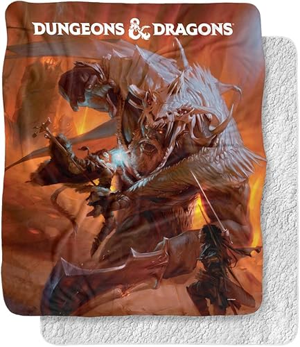 Miniatura 1 de Dungeons and Dragons Player's Handbook Art Silky Touch Sherpa Back Super Soft Throw Blanket