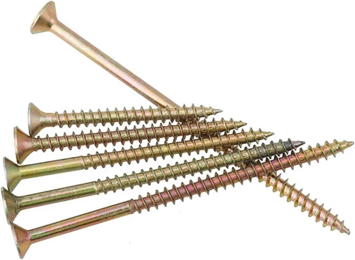 Viti autofilettanti a testa piatta Phillips, Vite for cartongesso a testa piatta Phillips Testa svasata a croce Viti autofilettanti for legno rapide Chiodo con punta temprata zincata, dimensioni: M5,