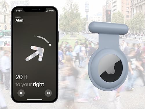 Miniatura 8 de Funda con gancho para AirTag de Apple rastreador de GPS oculto para niños, ancianos, mascotas, ropa, etc. Más seguro que un reloj , llavero,