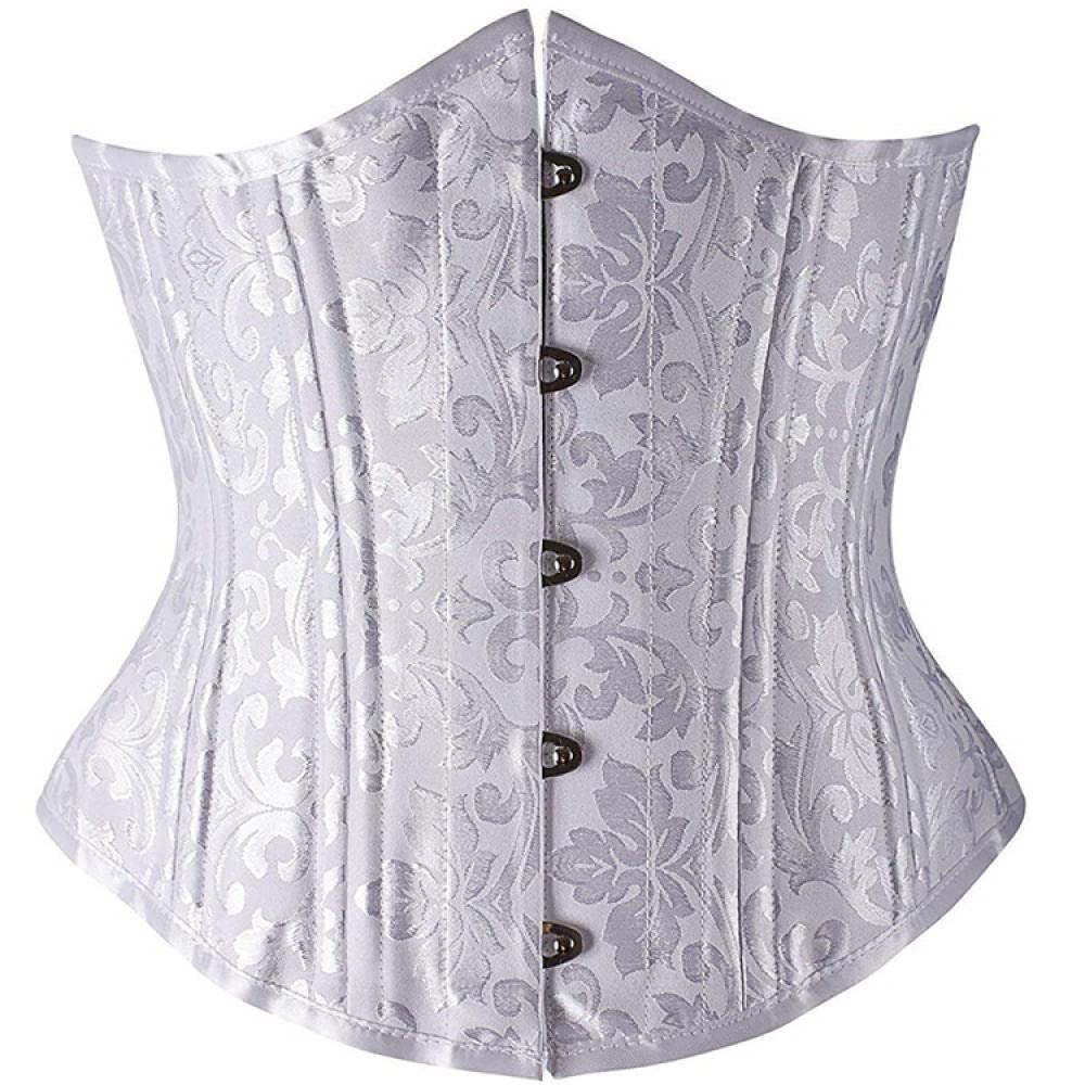 Korsett Sanduhrförmiges Stahl-Knochen Court Korsett Taillenclip Bauchkorsett Shapewear Schwarzer Court Mieder Body