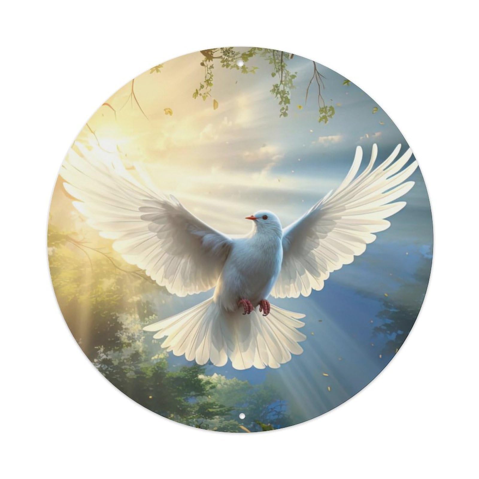 Animal Sunrise Peace Dove Metal Tin Sign