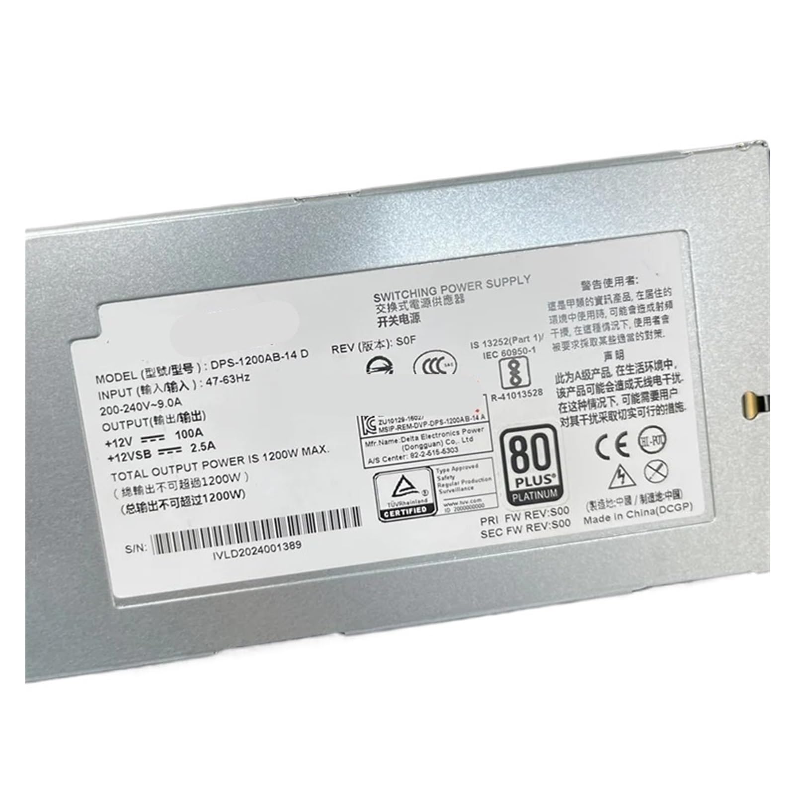 CLEUFWKO Power Supply 1200W DPS-1200AB-14 D DPS-1200AB-14D