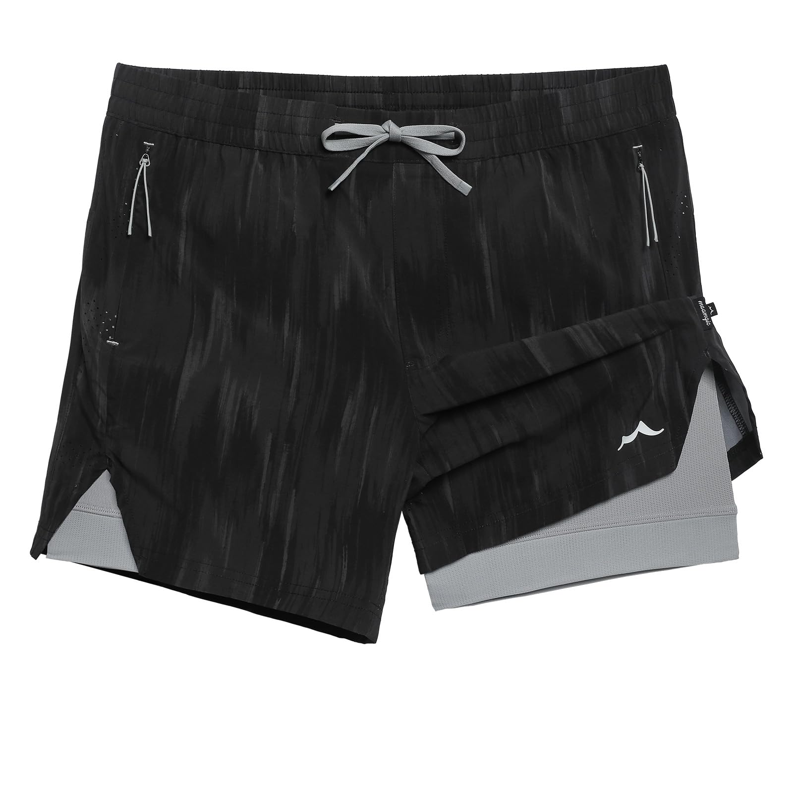 maamgic Men's Athletic Running Shorts with Liner Ultra Lightweight Workout Shorts 5"/ 7"