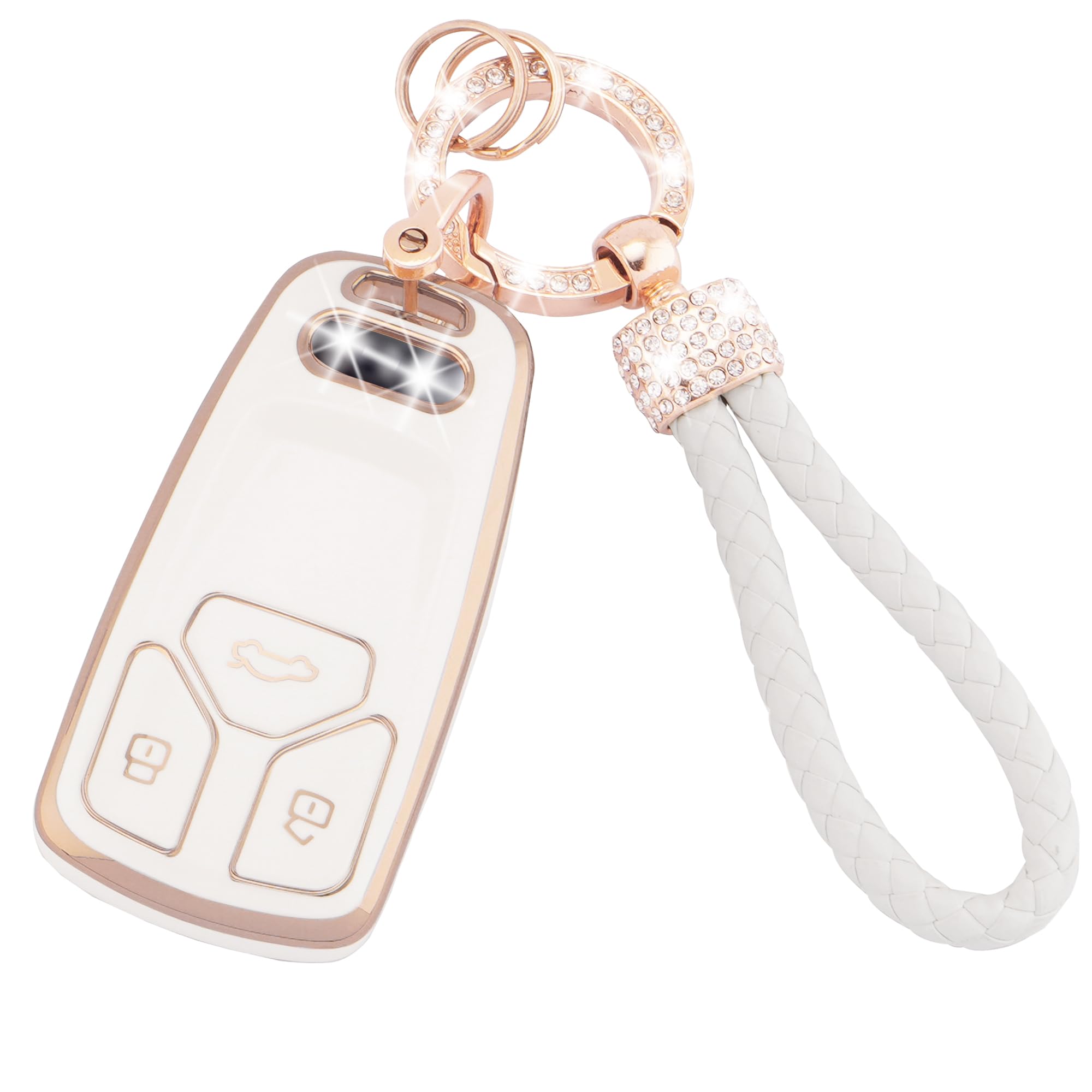 Car Key Fob Case Fit for Peugeot 107 207 307 307S 308 407 607 807 3008 5008 Citroen C2 C3 C4 C5 C6 C8 Xsara 2 Buttons Flip Folding Key Case Shell with Leather Keychain Lanyard (BP-Pgt-2F) — view 11