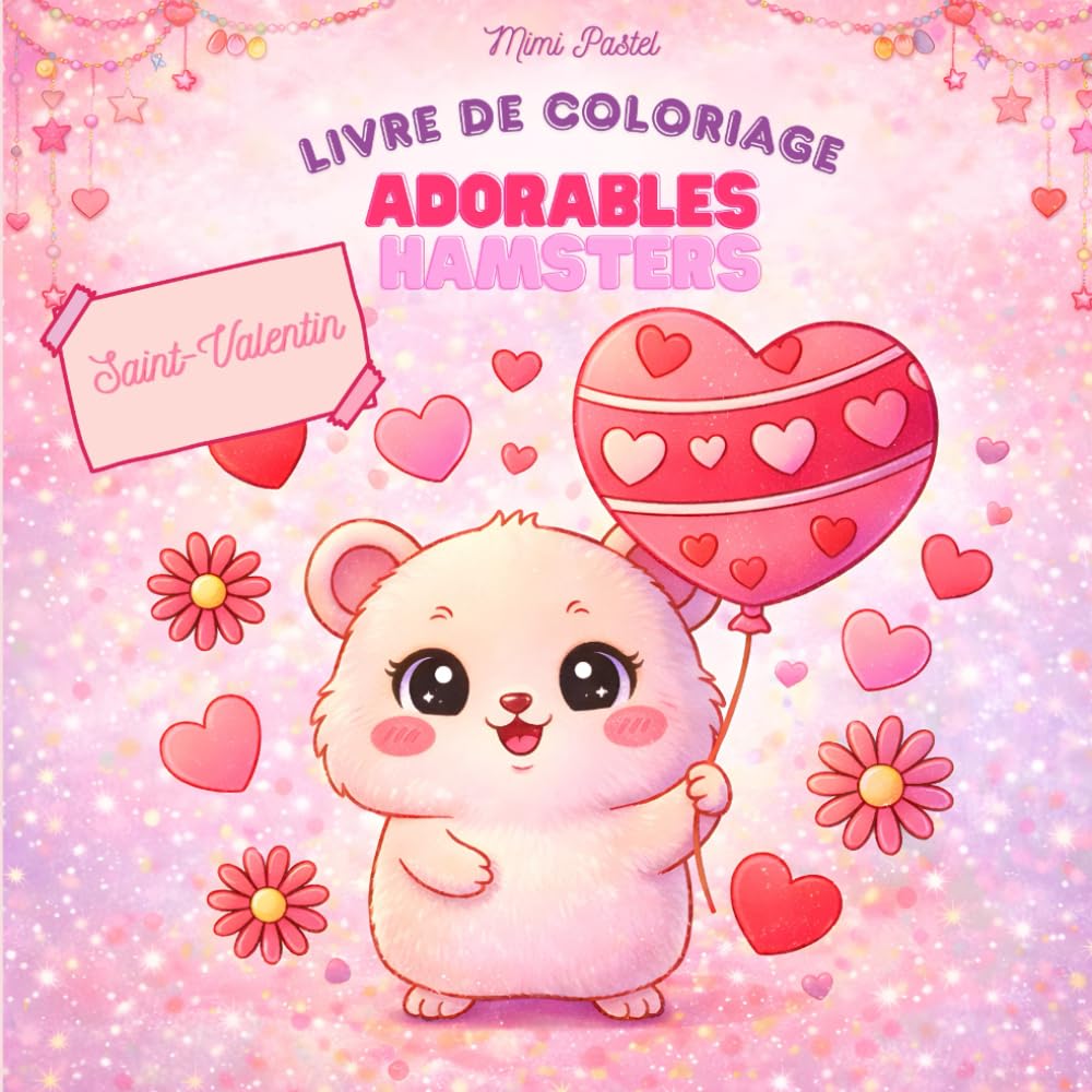 Livre de coloriage - Adorables Hamsters: Adorables hamsters à colorier pour se détendre, réduire le stress et stimuler la créativité - Adultes, ... - Cozy colo (Livre de coloriage Mimi Pastel)