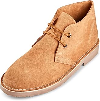 Mens Suede Roamers Desert Boots Beige/Taupe UK 11