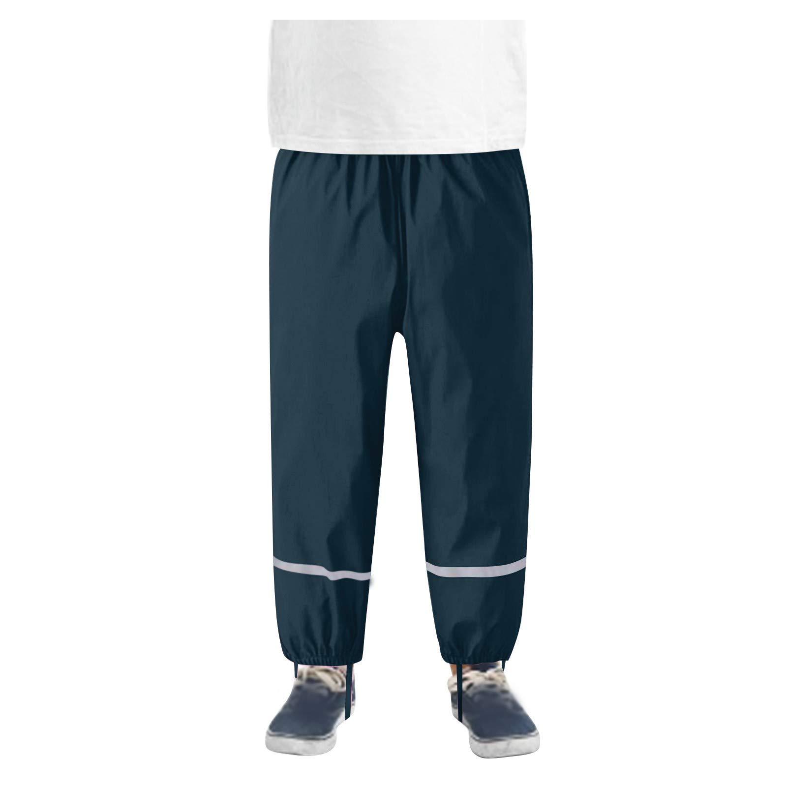 Matschhose Ungefüttert Kinder Ungefüttert Baby Ohne Unisex Matschhose Kinder Dünne Mädchen Regenkleidung Wasserdicht Regenschutz Mit Aufdruck Fahrrad Regenhose Sea Blue, Blue,Hot Pink 2-10 Years