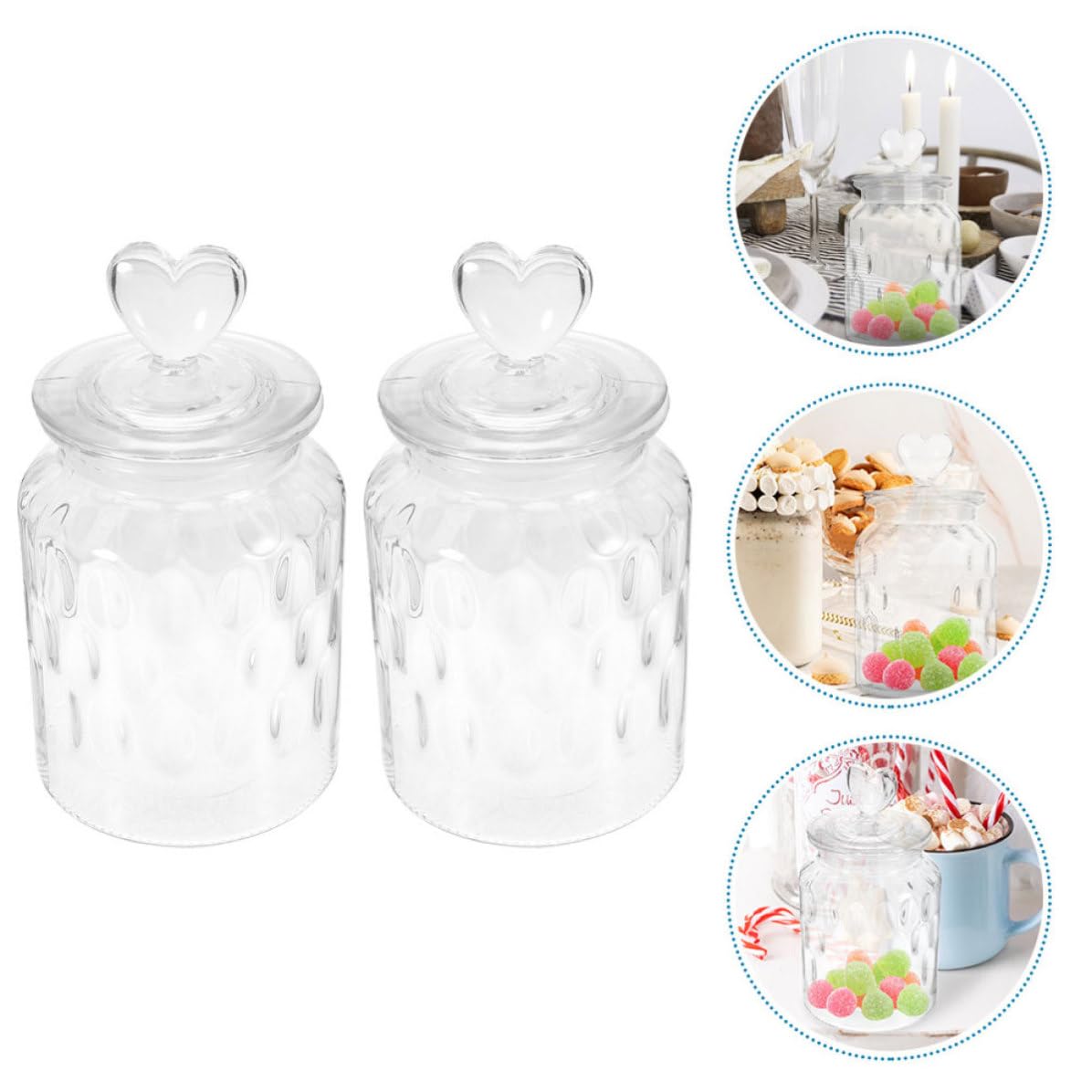 jojofuny 2 Piezas Frasco Hermético de Vidrio Blanco de 950ml para Almacenar Cereales y Granos Tapa Sellada que Mantiene los Alimentos Frescos en Cocina