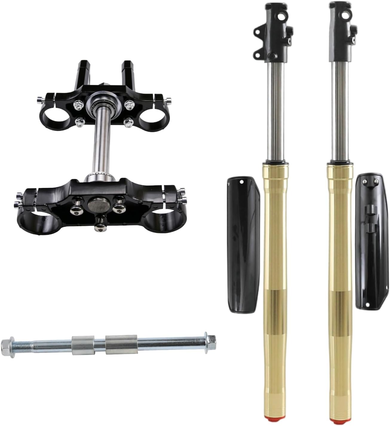 45/48mm 790mm 31" Complete Front Forks & Triple Tree Kit with 15mm Axle - Complete Assembly for Pit Bike 125cc 150cc 200cc 250cc