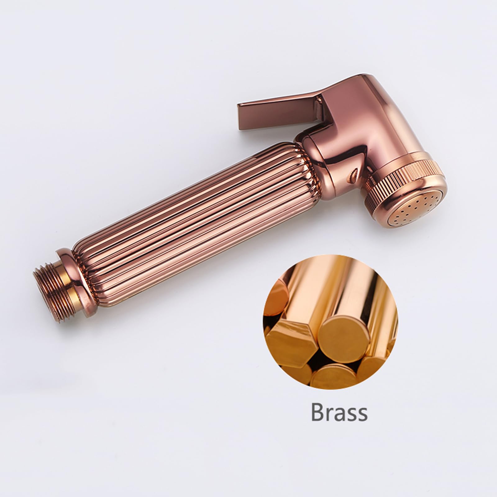 Soffione doccia bidet in acciaio inox G1/2, spray per l'igiene intima per la pulizia del bagno, doccetta per bidet portatile oro rosa per la cura personale e l'igiene