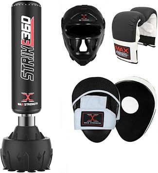 6ft Free Standing Boxing Punch Bag Heavy Duty Punching Bag Boxing Grappling MMA Kickboxing with Strong Suction Base Dummy Home Gym Training Equipment Single and sets