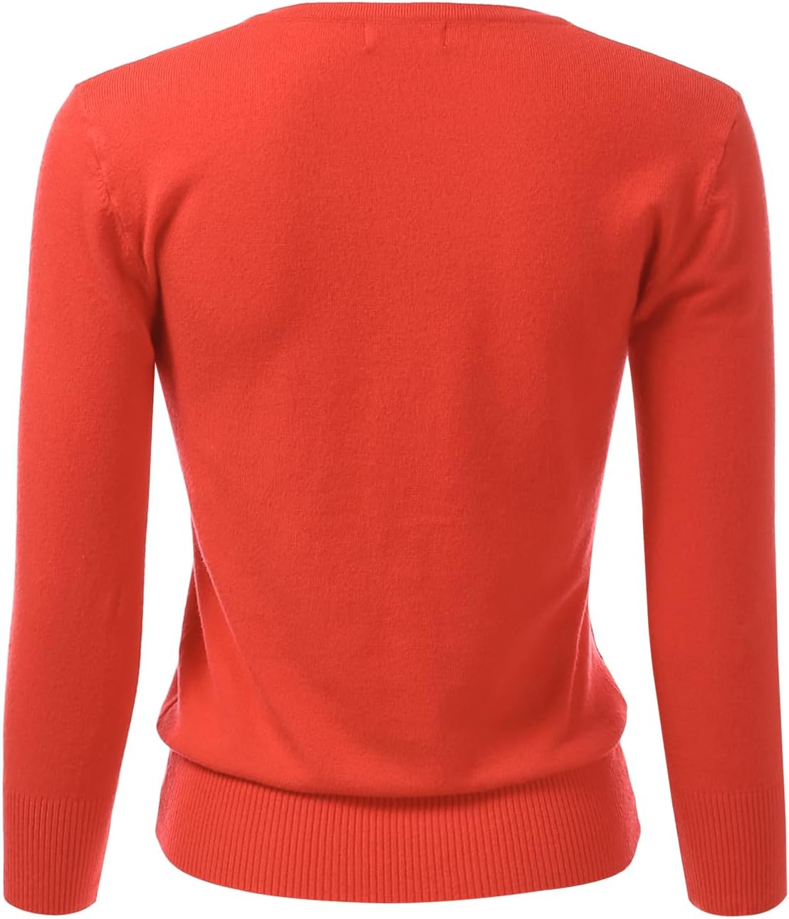 Women's 3/4 Sleeve Crewneck Button Down Knit Sweater Soft Cardigan (S-XXL) - Image 3