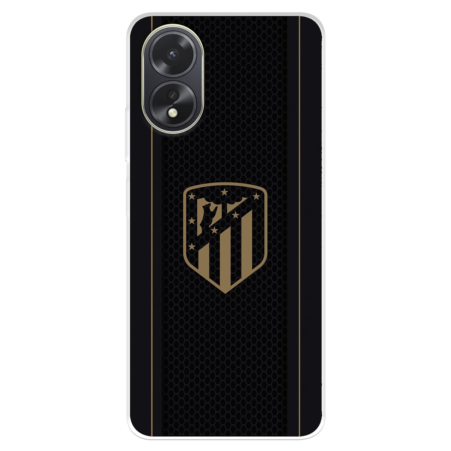 Funda para OPPO A38 - A18 del Atlético de Madrid Escudo Rojiblanco tansparente para Proteger tu móvil. Carcasa de Silicona Flexible con Licencia Oficial Atlético de Madrid