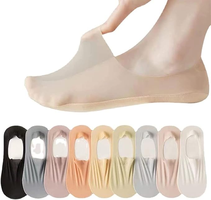 10pair Rsvelte Thin No Show Socks Rsvelte Silk Socks for Women, Ultra Thin No Show