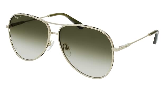 Amazon.com: Salvatore Ferragamo SF268SL Gold/Green One Size