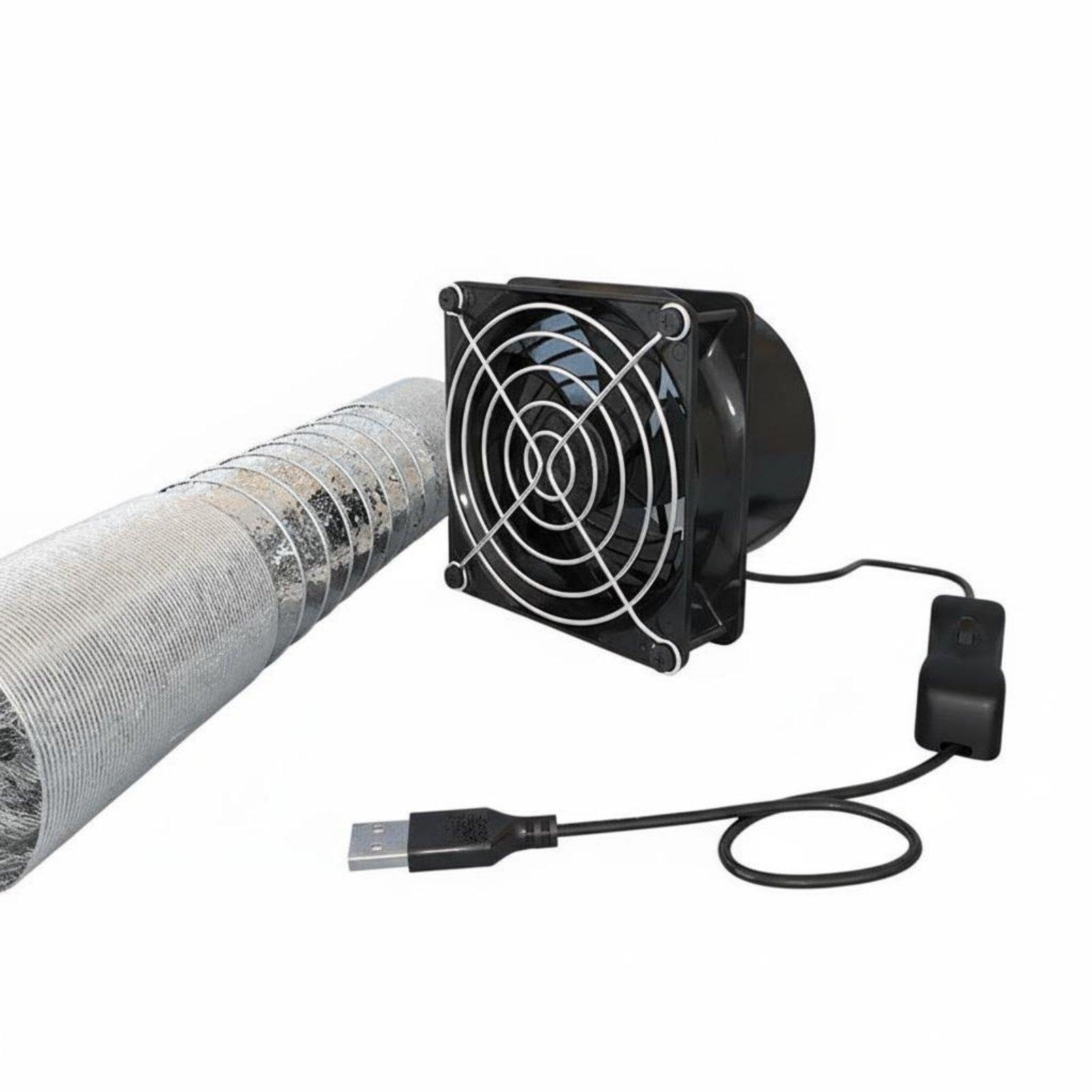 Fume Extractor Fan Installation Miniature Kitchen Exhaust Fan Compact Design Adjustable Speed Exhaust Blower for Renters, Students USB Fan W Switch 3M-image-14