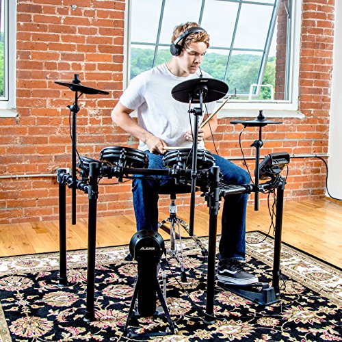 Alesis Nitro Mesh Kit – Eight Piece Mesh Electronic Drum Set With 385 Sounds + Numark Hf125 – Portable Headphones With Closed Back Design For Superior Isolation #TOP1
