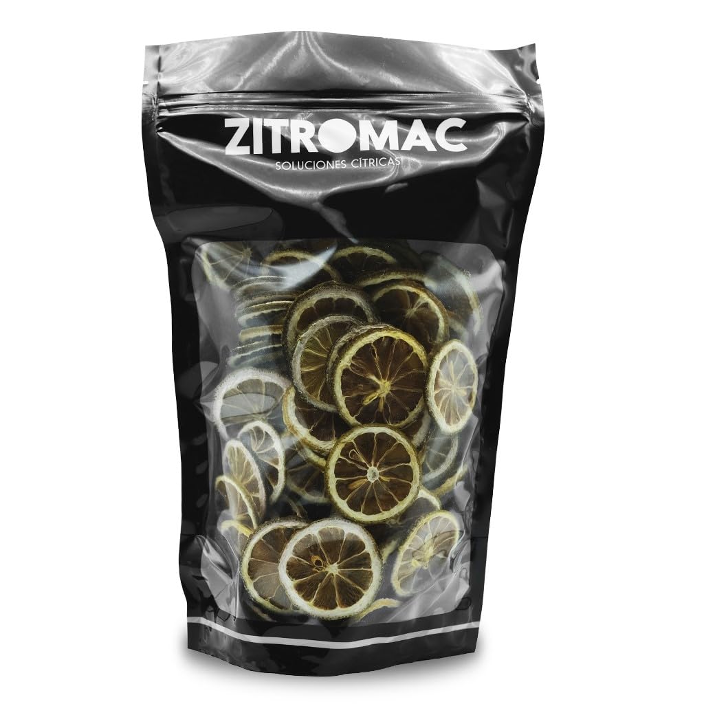 200gr Limone Verde Essiccato per i Cocktail - Frutta Secca senza Zucchero per Cocktail, Decorazione, Pasticceria, Natale, Bevande - 100% Naturale Fetta di Limone Secco senza Additivi