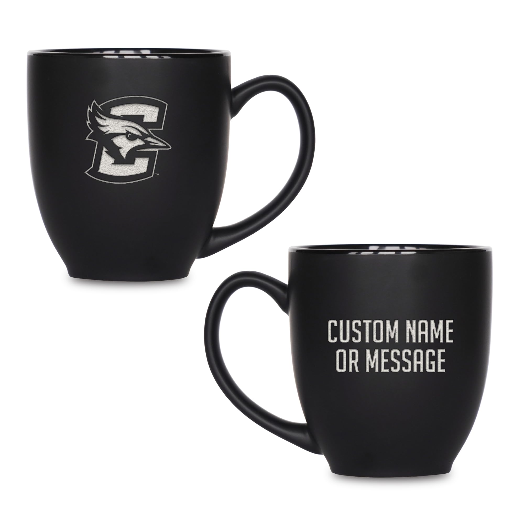 Rico Industries NCAA Primary 15-Oz Personalized Matte Black Bistro Mug - for Hot or Cold Drinks