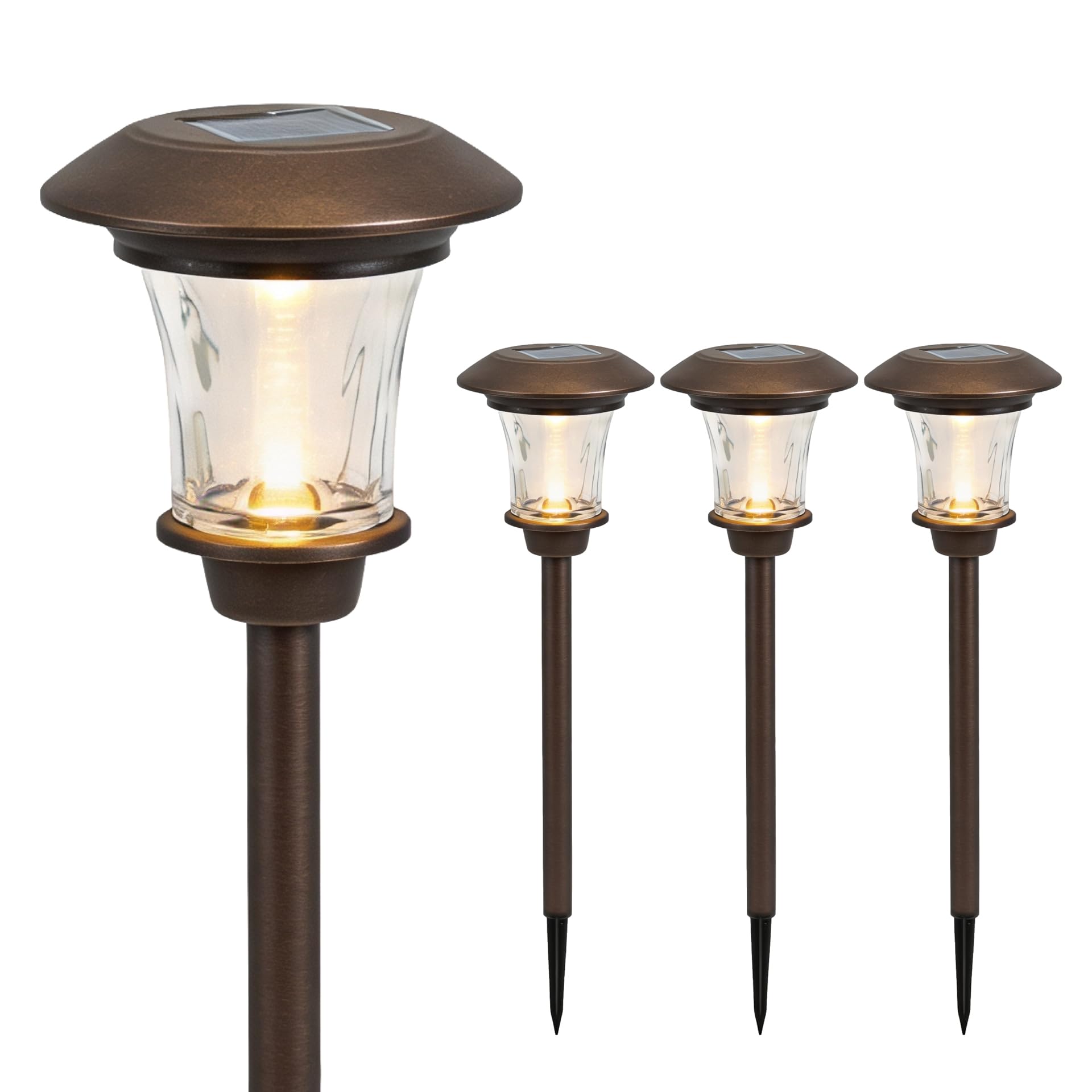 Rackhams Light Pack Of 4 Solar Stake S – Metal Pathway Led S
