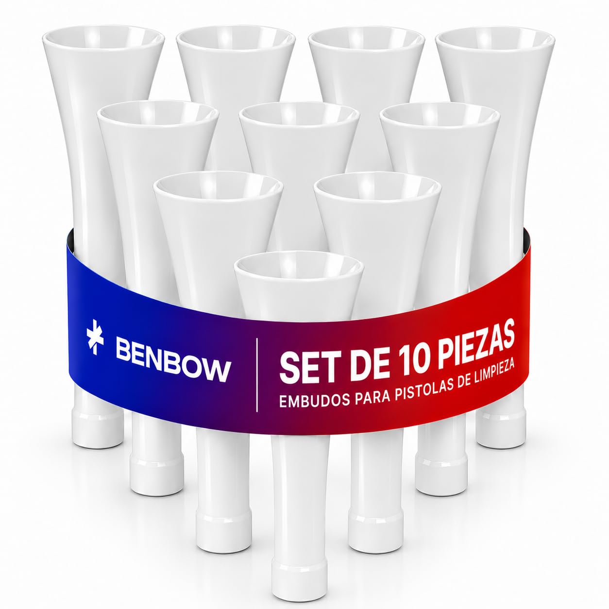 BenBow 10x 014 Piezas de repuesto embudo de plástico para pistola de limpieza de aire comprimido, pistola de aire - Accesorio de aire comprimido - Compatible