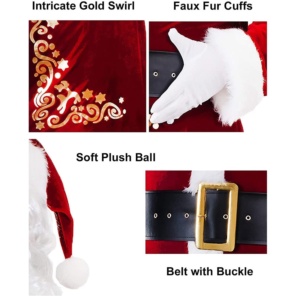 Kerstmanpak fluweel Original style