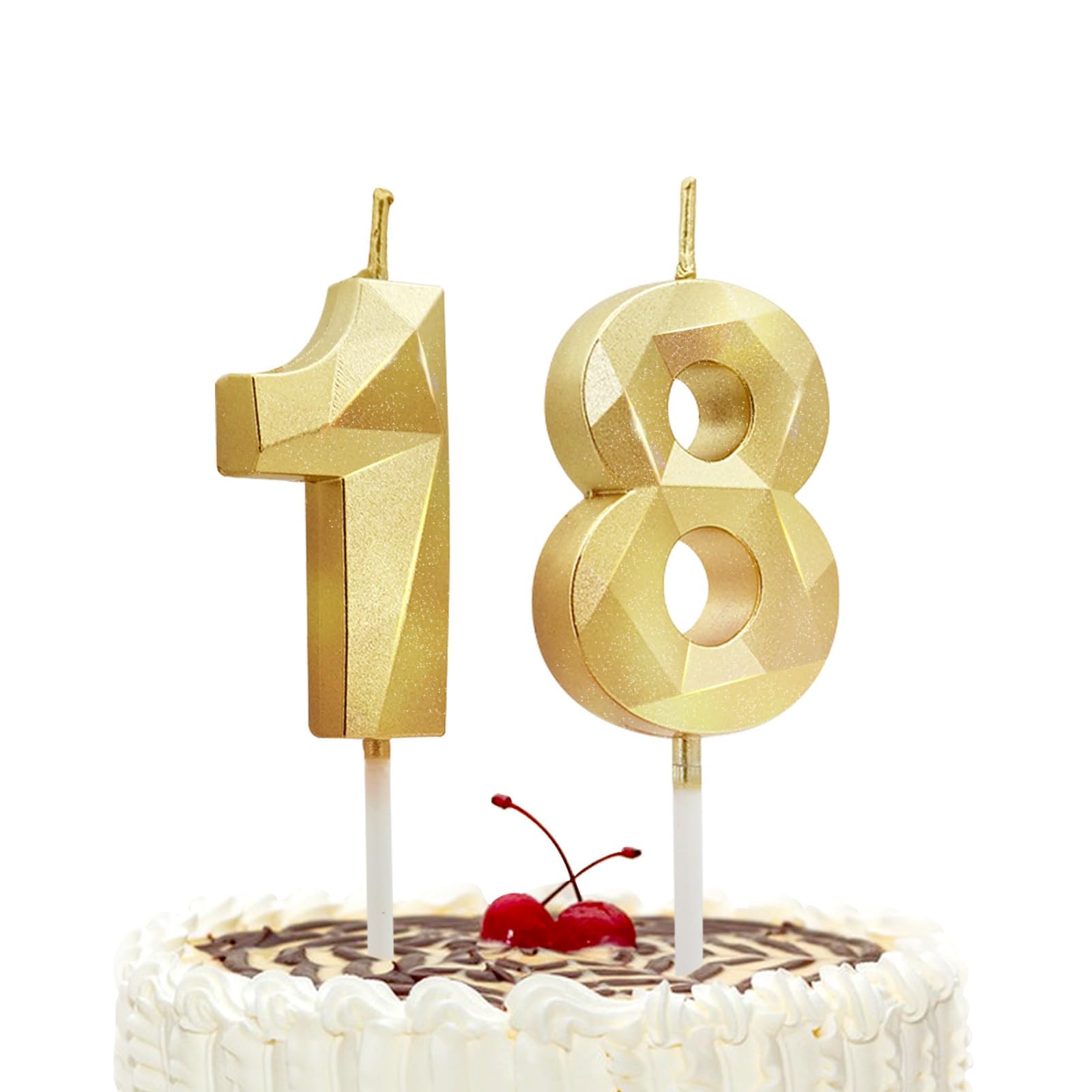 Bougie D'Anniversaire 18 Ans Noir Et Blanc - Dragées Anahita