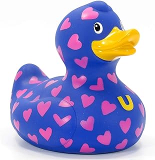 Love Love Love Rubber Duck Bath Toy by Bud Duck | Elegant Gift Packaging - 