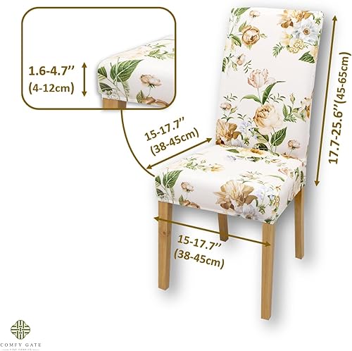 Miniatura 7 de Comfy Gate Fundas para sillas de comedor X'Mas para Navidad, fundas para sillas de comedor, extra suaves para sillas Parson, juego de 4, 6, 8