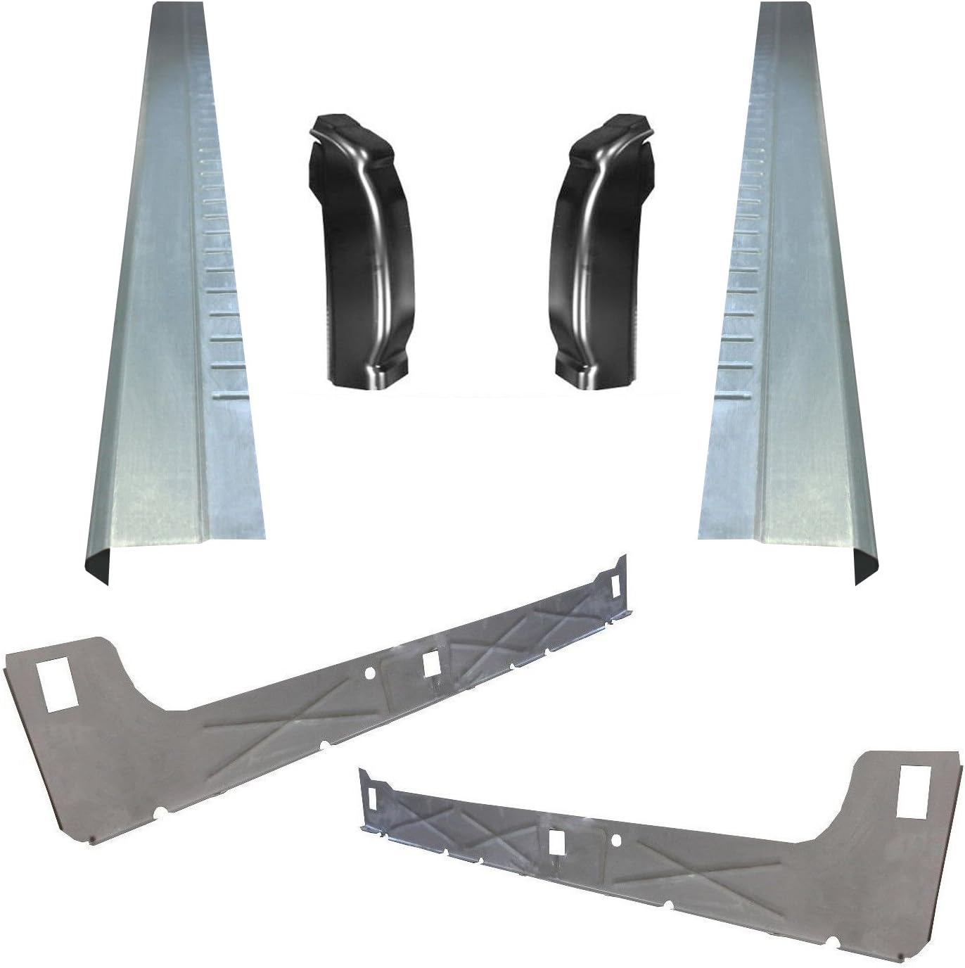 MotorCitySheetMetal Inner & Outer Rocker Panels w/ Cab Corners for 1999-2007 Chevy Silverado 4Dr Ext Cab