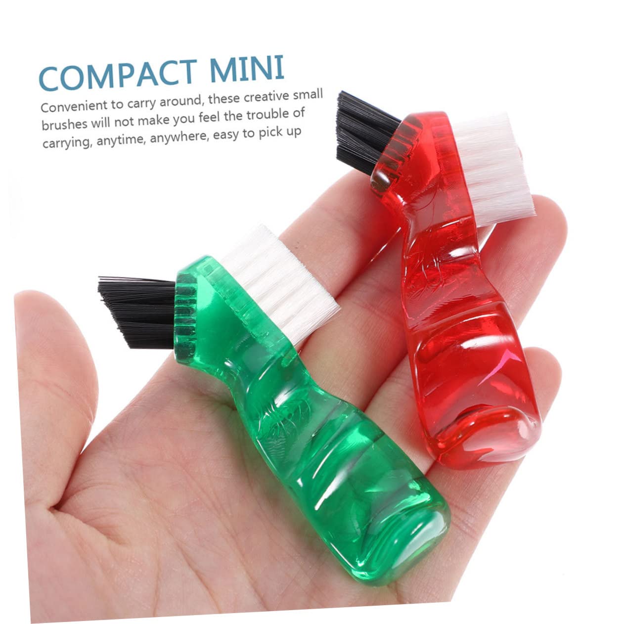 Cepillo Mini Portátil de Plástico PP para Limpiar Prótesis Dentales, 3